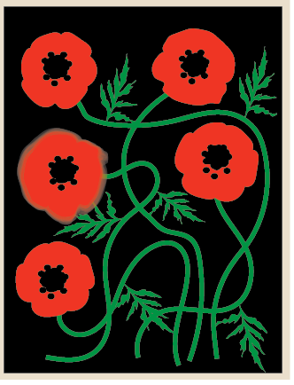 Contemporary floral visual art design