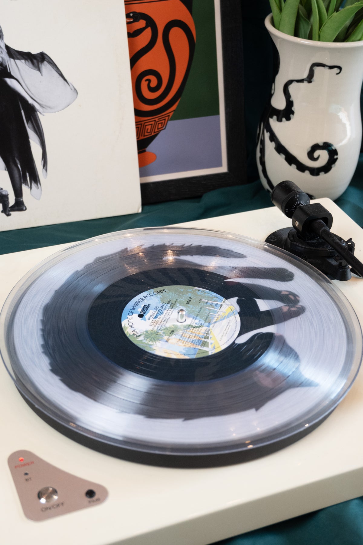 Black "Cat Nap" Vinyl Record Slipmat Turntable Accessory-4