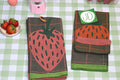 Green, pink, and red durable kitchen dish or tea towels with stylish design