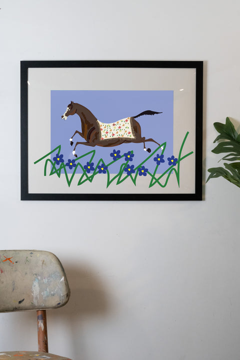 "Forget-Me-Not" Horse Print