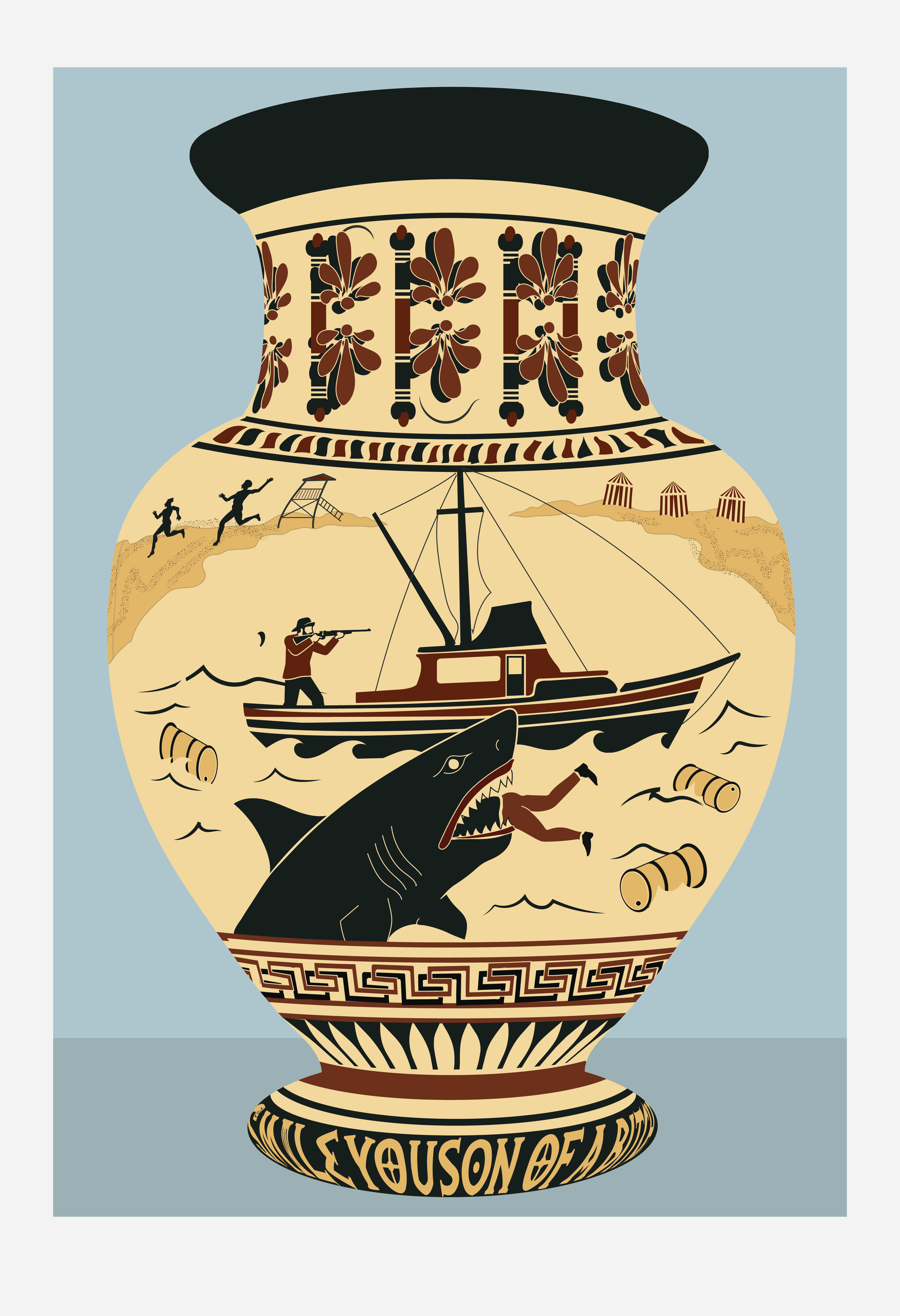 "Jaws" Ancient Vase Print