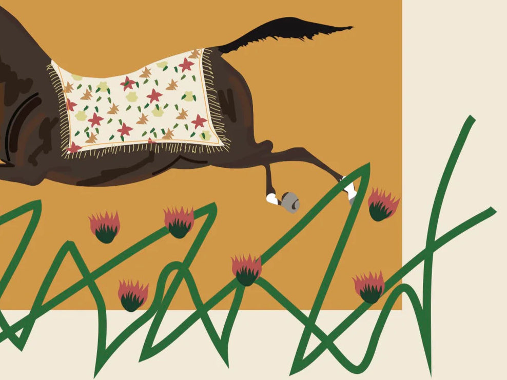Golden Yellow "Marigold" Horse Print-4
