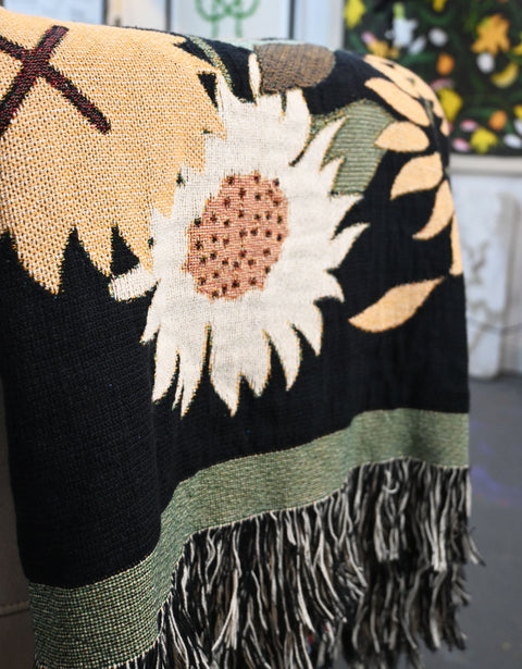 Sunflower Bouquet Throw Blanket
