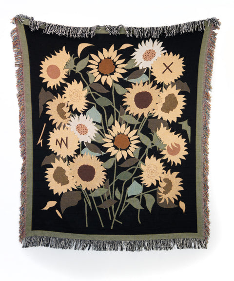Sunflower Bouquet Throw Blanket