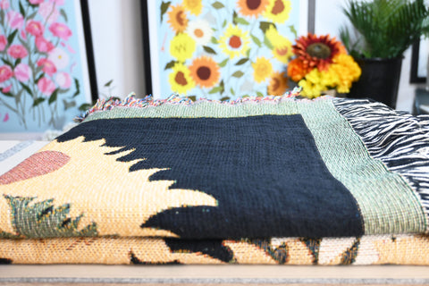 Sunflower Bouquet Throw Blanket