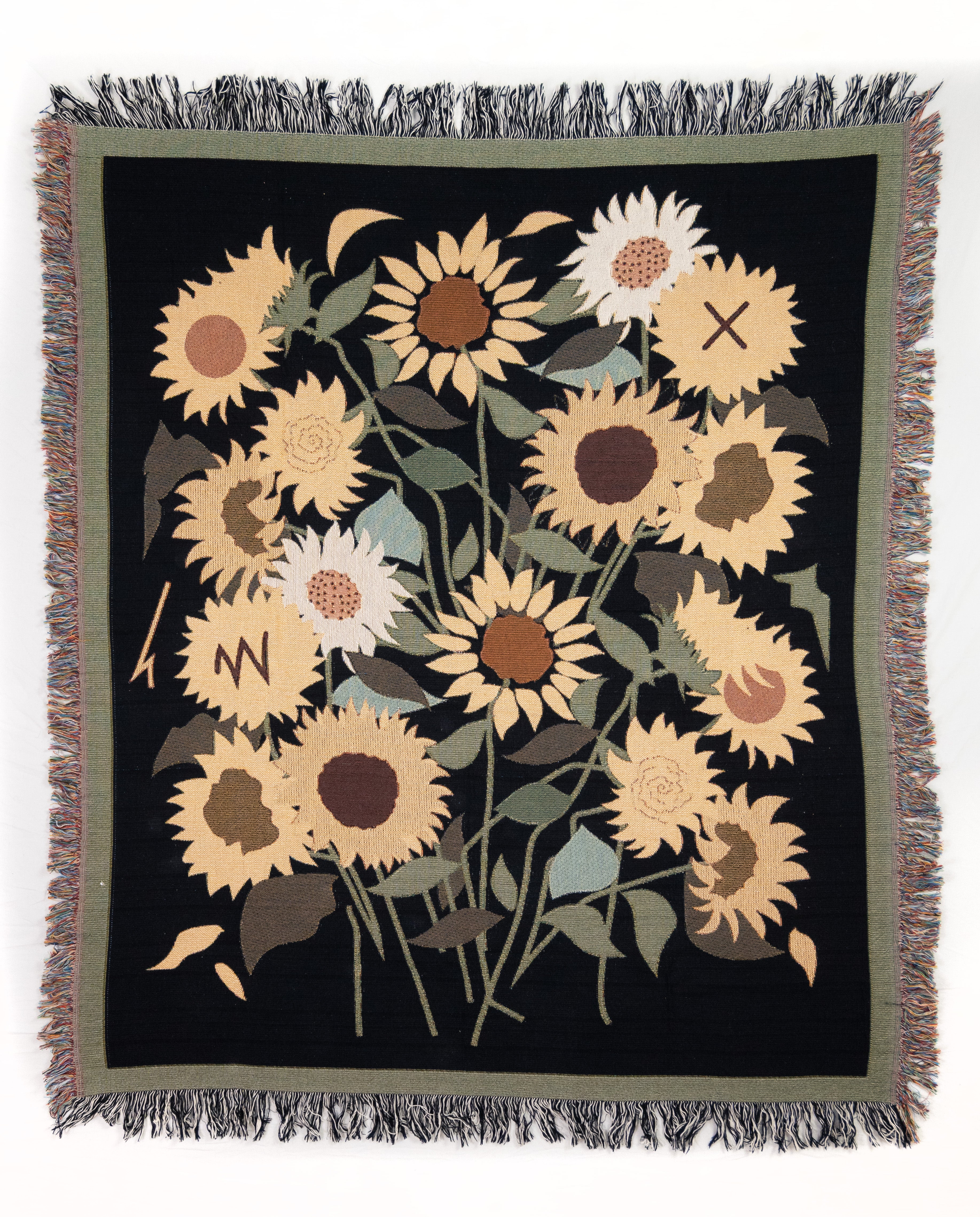 "Sunflower Bouquet" Woven Throw Blanket
