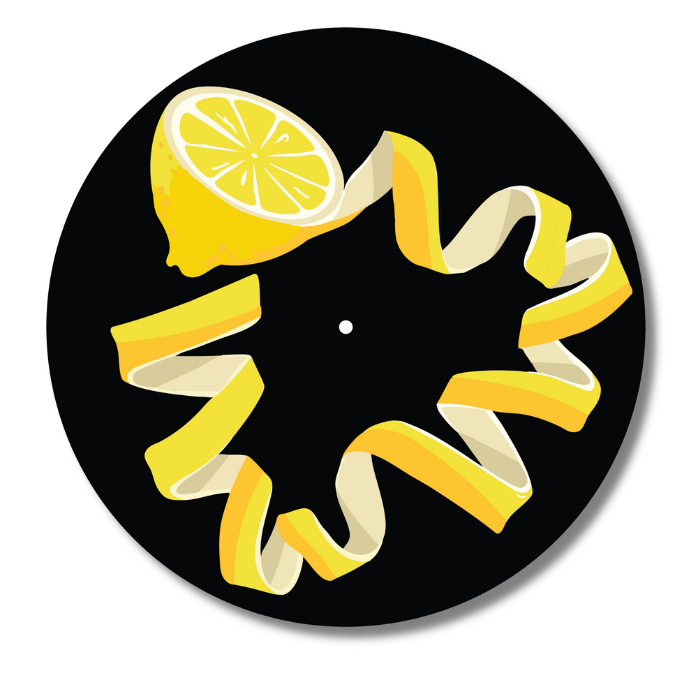 "Lemon Twist" Vinyl Record Slipmat Turntable Accessory