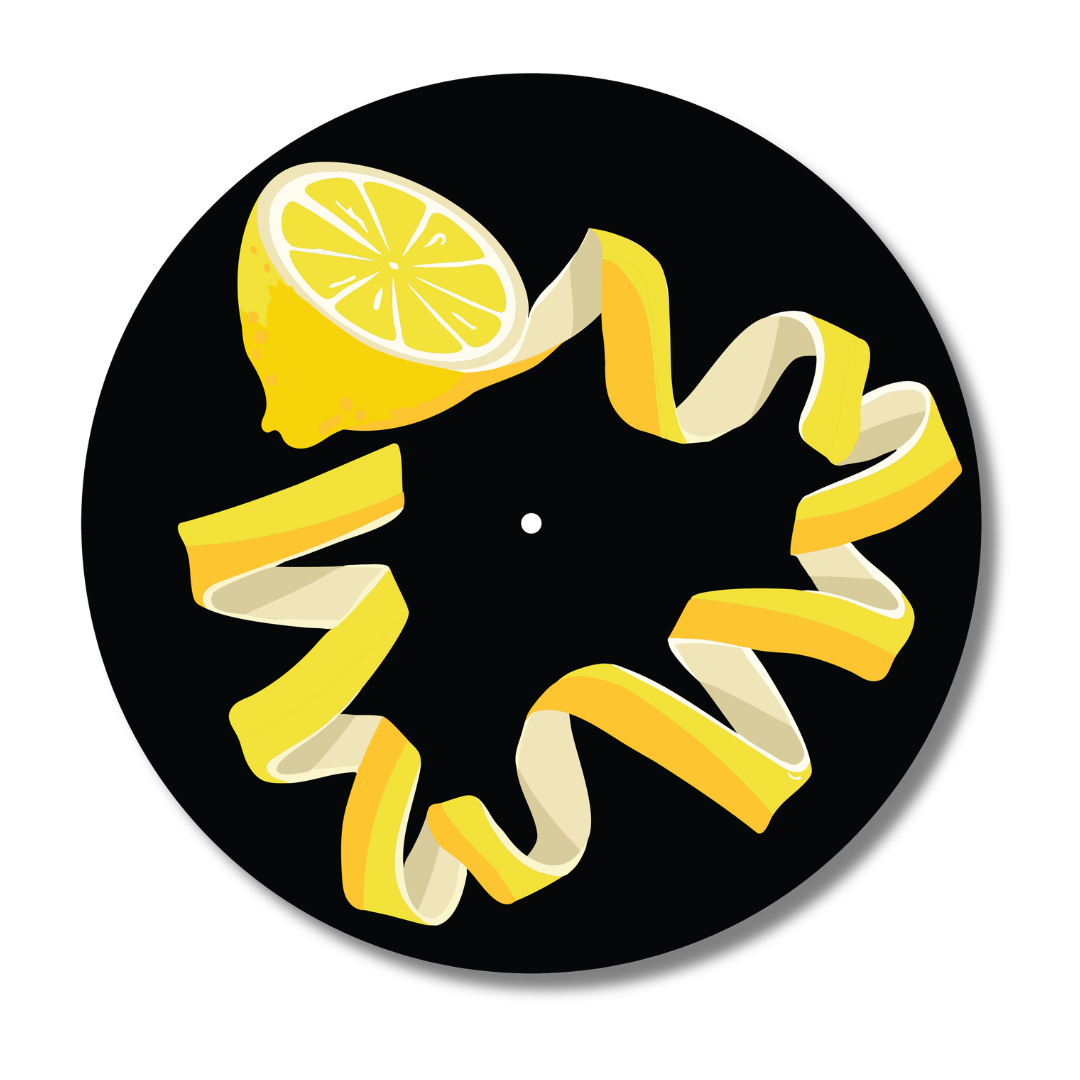 "Lemon Twist" Vinyl Record Slipmat Turntable Accessory-1