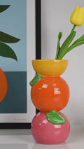 Colorful ceramic vase